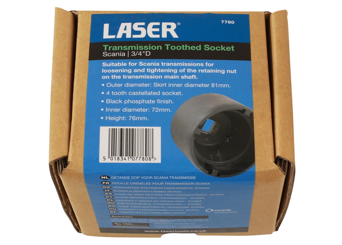 Laser Tools 7780 Transmission Toothed Socket Scania